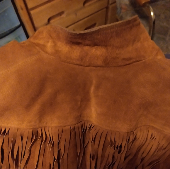 Wilson’s brown fringe leather coat small - Picture 10 of 14